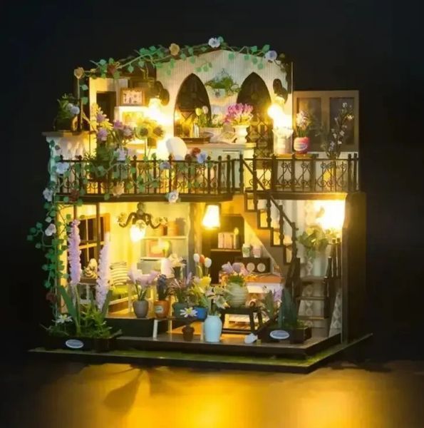 3D Румбокс DIY Darcy Flower House Дом в цветах + Пылезащитный купол M2322Z 2917770351905 фото