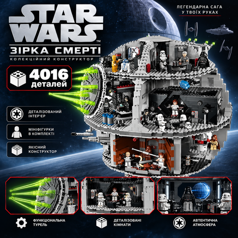 Конструктор Star Wars Звезда смерти, 4016 деталей 2917770351066 фото