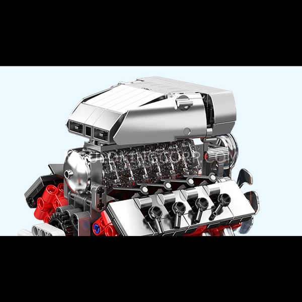 Конструктор Mould King American Muscle Car V8 with Gearbox &mdash; модель американского двигателя V8 с коробкой передач (10225) 2917770357242 фото
