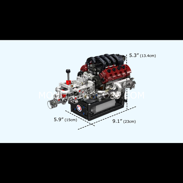 Конструктор Mould King 10227 Двигатель V8 с трансмиссией, 787 деталей 10227 2917770357044 фото