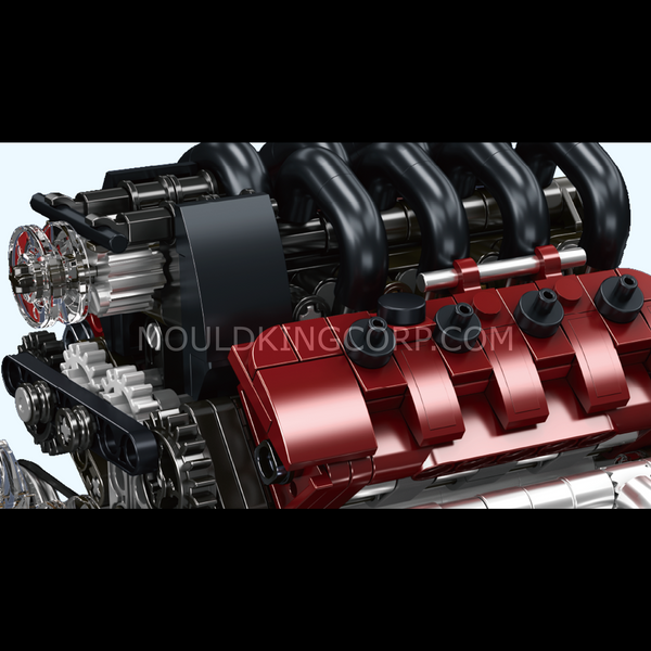 Конструктор Mould King 10227 Двигатель V8 с трансмиссией, 787 деталей 10227 2917770357044 фото