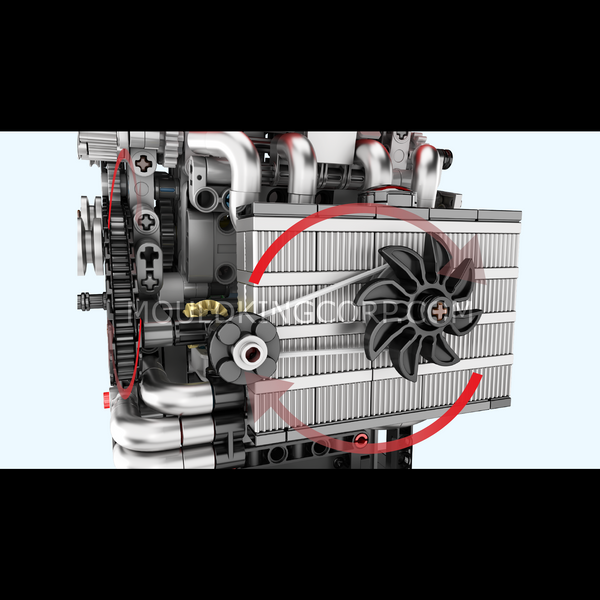 Конструктор Mould King 4G63T Turbocharged Inline-Four &mdash; модель турбированного двигателя Mitsubishi 4G63T (10235) 2917770357150 фото