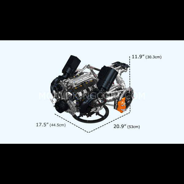 Конструктор Mould King 10248 Двигатель JZK V8 Hyper, 3192 деталей 10248 2917770357334 фото