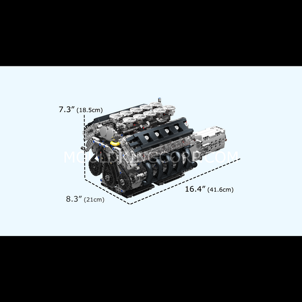 Конструктор Mould King 10250 Модель двигателя LFA V10, 1834 деталей 10250 2917770357068 фото