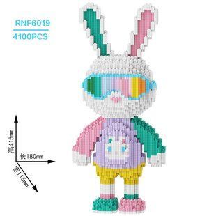 Конструктор Magic Blocks Заяц, мини-блоки, 3D-модель из 4100 деталей, 41.5 см (RNF6019) 2994250325915 фото