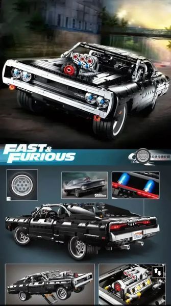 Конструктор Dodge Charger, Доминика Торетто, 1077 деталей 2994250313721 фото