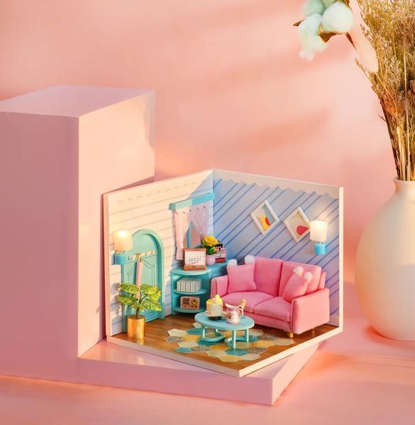 3D Румбокс DIY House &laquo;Солнечная гостиная&raquo;+ Пылезащитный купол S2004 2917770351301 фото