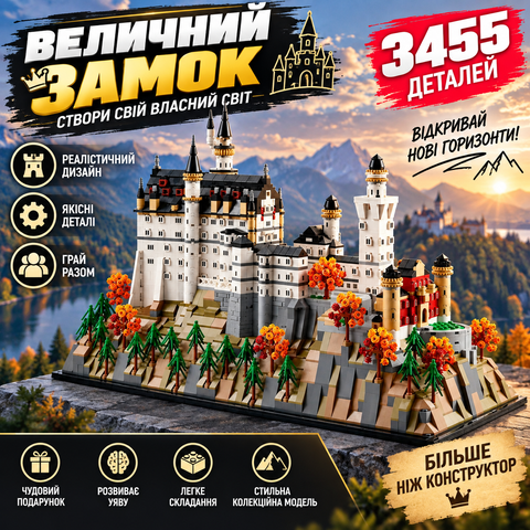 Конструктор Замок Нойшванштайн, 3455 деталей 2917770352650 фото
