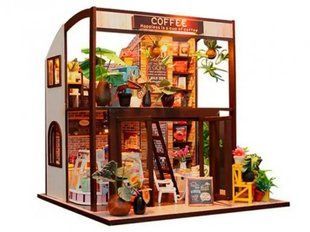 3D Румбокс DIY "Coffee House" + Пылезащитный купол M027Z 2917770351943 фото
