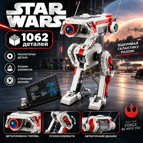 Конструктор Star Wars BD-1, 1062 деталей 2994250314469 фото