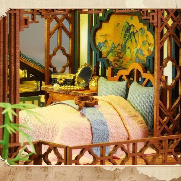 3D Румбокс DIY Elegant Orchid Pavilion + Пылезащитный купол P019-B 2917770350243 фото