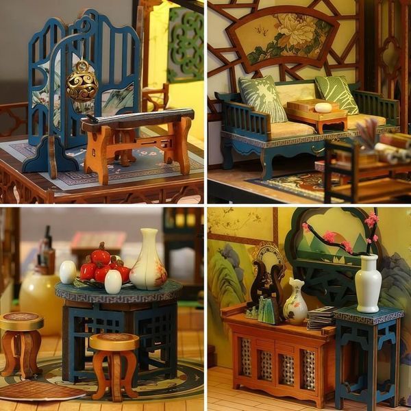 3D Румбокс DIY Elegant Orchid Pavilion + Пылезащитный купол P019-B 2917770350243 фото