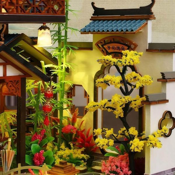 3D Румбокс DIY Elegant Orchid Pavilion + Пылезащитный купол P019-B 2917770350243 фото