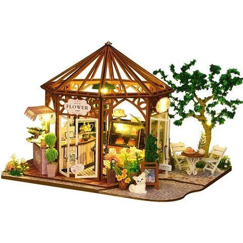 3D Румбокс DIY Уличная кофейня + Пылезащитный купол ES013-B 2917770350267 фото