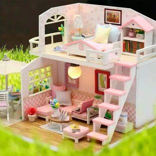 3D Румбокс DIY dollhouse &laquo;Розовый рай&raquo; + Пылезащитный купол M033Z 2917770351561 фото