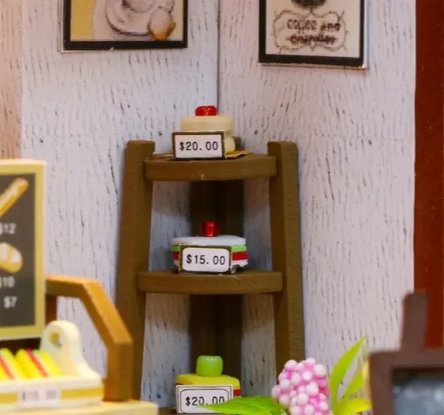 3D Румбокс DIY DollHouse "Coffee Time" кафе+ Пылезащитный купол C006Z 2917770351585 фото