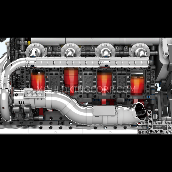 Конструктор Mould King Hypercar W16 Engine & Gearbox &mdash; модель двигателя гиперкара W16 с коробкой передач (10168) 2917770357181 фото