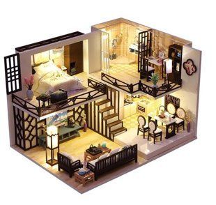 3D Румбокс DIY House Вілла Ясинджу в стилі лофт + Пилозахисний купол (M033-B) 2994250324857 фото