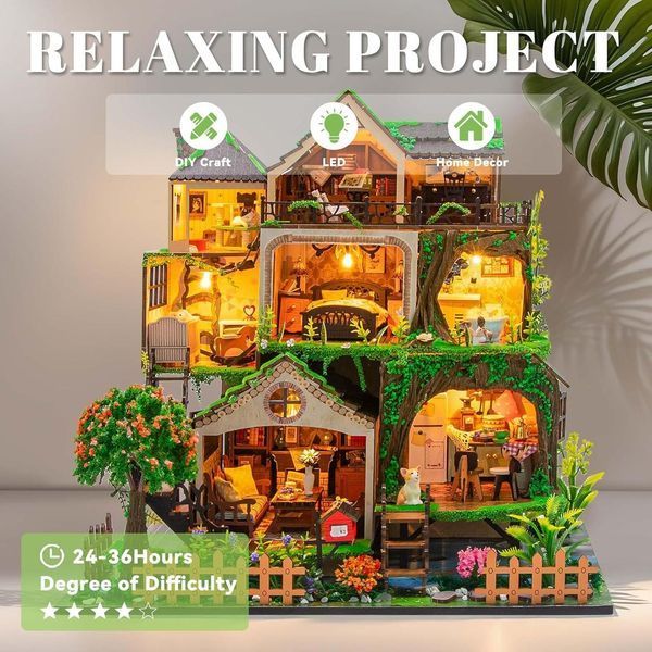 3D Румбокс DIY Fairy Tale Forest Сказочный лес + Пылезащитный купол L2501Z 2917770351646 фото