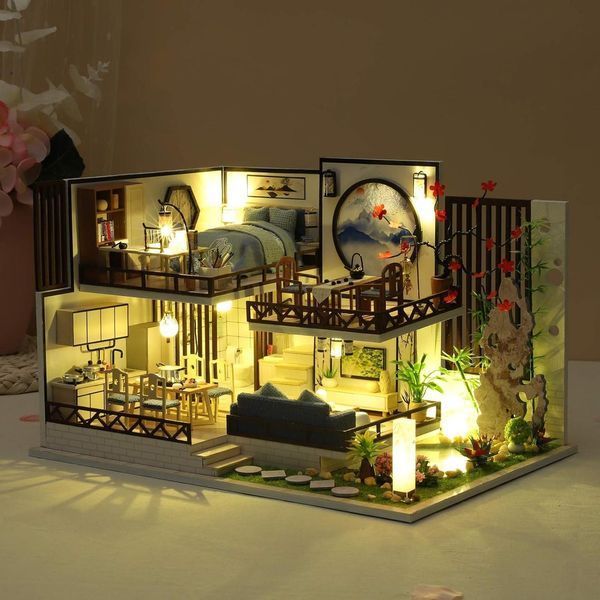 3D Румбокс DIY House у японському стилі Bamboo Rhime + Пилозахисний купол (M029-B) 2994250324895 фото