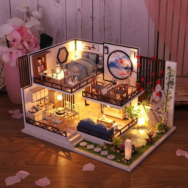 3D Румбокс DIY House у японському стилі Bamboo Rhime + Пилозахисний купол (M029-B) 2994250324895 фото
