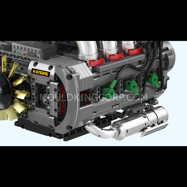Конструктор Mould King Motorised Flat-6 Engine &mdash; модель оппозитного шестицилиндрового двигателя, 2375 деталей (10181) 2917770357297 фото