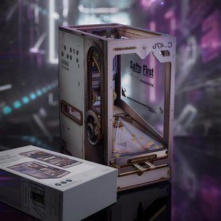 3D Румбокс бук нук DIY Книжний Кіберпанк + Пилозахисний купол SL-17 2994250325748 фото