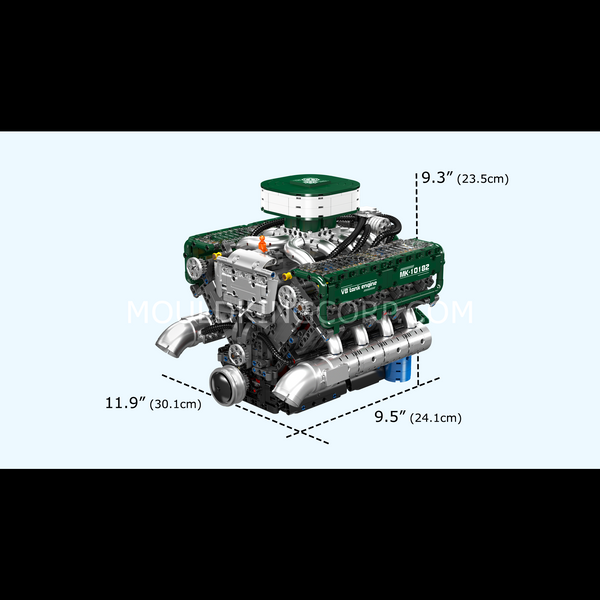 Конструктор Mould King Motorised V8 Tank Engine &mdash; модель танкового двигателя V8, 2250 деталей (10182) 2917770357174 фото