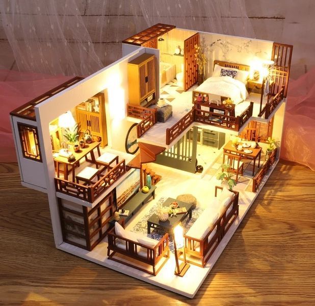 3D Румбокс DIY House будиночок + Пилозахисний купол (M025-B) 2994250325120 фото