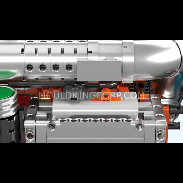 Конструктор Mould King Inline-6 Truck Engine & Transmission &mdash; модель рядного шестицилиндрового грузового двигателя с трансмиссией (10200) 2917770357198 фото