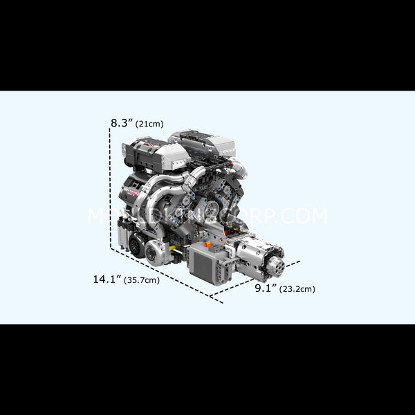Конструктор Mould King Hypercar W16 Engine & Gearbox &mdash; модель моторизованного двигателя W16 с коробкой передач (10201) 2917770357235 фото