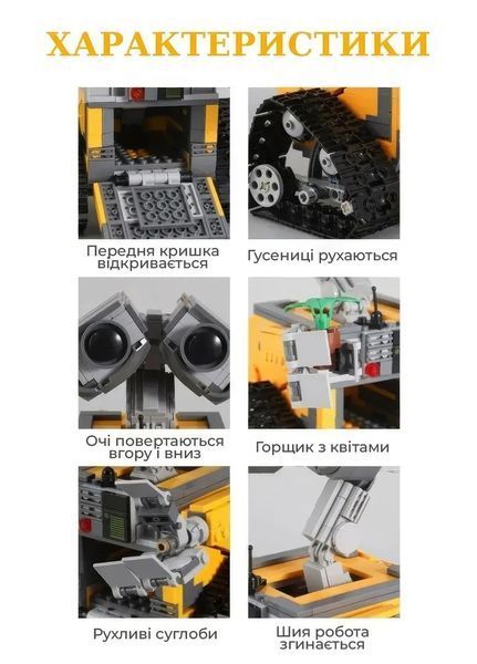 Конструктор Робот WALL-E (Робот Валли), 687 деталей 2994250314278 фото