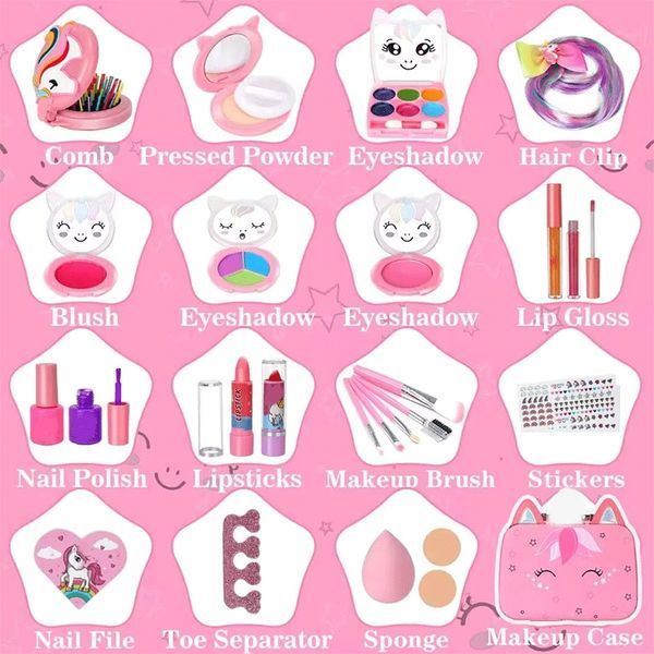 Подарочный большой набор детской косметики в стильном кейсе fantasy beauty 25в1, розовый 2917770347335 фото