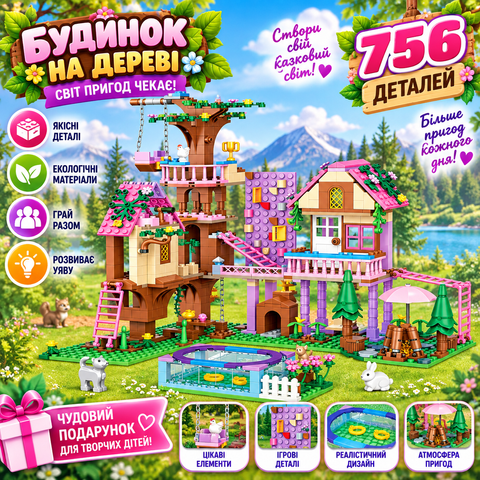 Конструктор Chaobao Приключения в домике на дереве, 756 деталь 2917770350595 фото