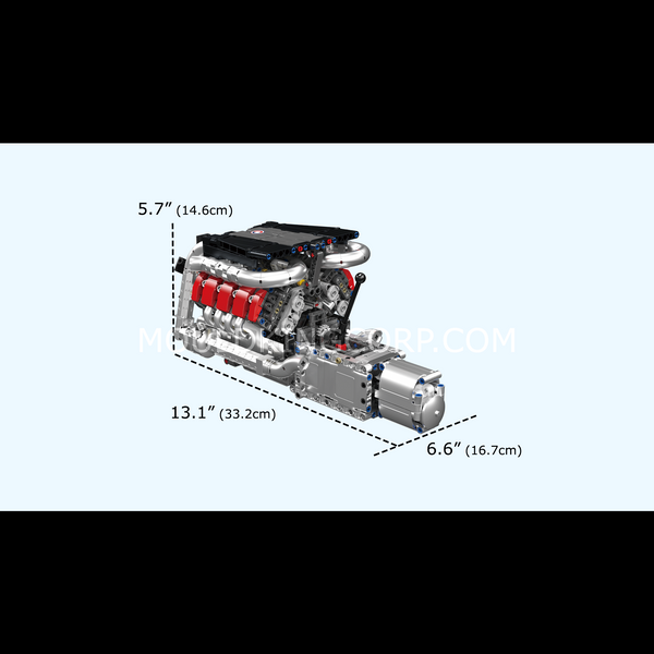 Конструктор Mould King M Power V8 Engine & Gearbox &mdash; модель двигателя BMW M Power V8 с коробкой передач, 1294 деталей (10203) 2917770357143 фото