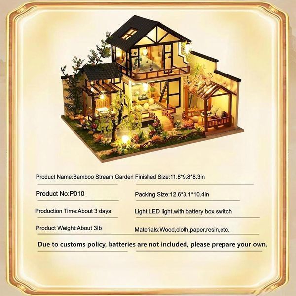 3D Румбокс DIY House Будинок у китайському стилі + Пилозахисний купол P010-B 2994250325489 фото