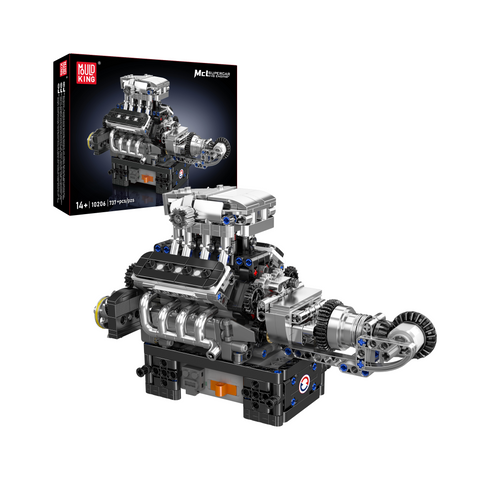 Конструктор Mould King 10206 Турбований двигун V8, 737 деталей 2917770357228 фото