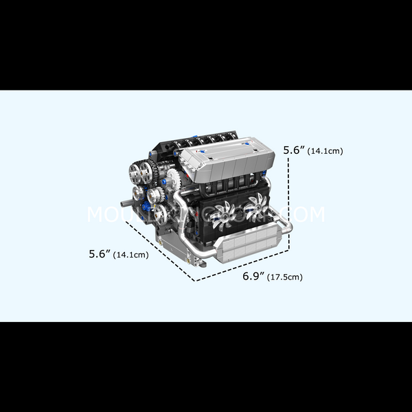 Конструктор Mould King S55 Inline-6 &mdash; модель рядного шестицилиндрового двигателя BMW S55 (10213) 2917770357129 фото