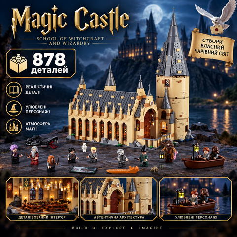 Конструктор Harry Potter Великий зал Гоґвортсу, 878 деталей 2994250314407 фото