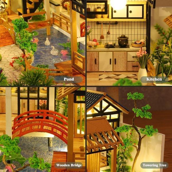 3D Румбокс DIY House Садовий будинок + Пилозахисний купол P018-B 2994250325663 фото