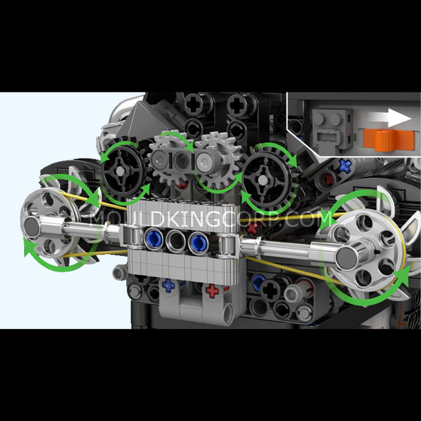 Конструктор Mould King PAG Turbocharged V8 Engine &mdash; модель турбированного двигателя PAG V8, 761 деталей (10207) 2917770357310 фото