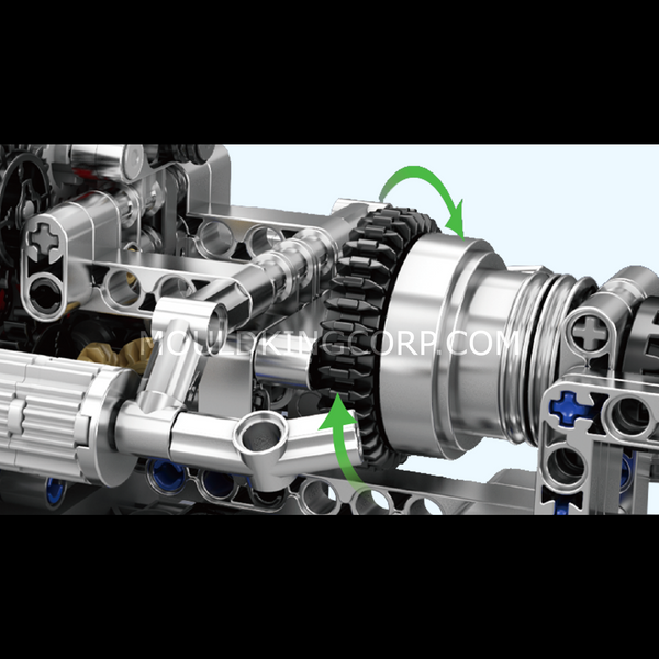 Конструктор Mould King PAG Turbocharged V8 Engine &mdash; модель турбированного двигателя PAG V8, 761 деталей (10207) 2917770357310 фото